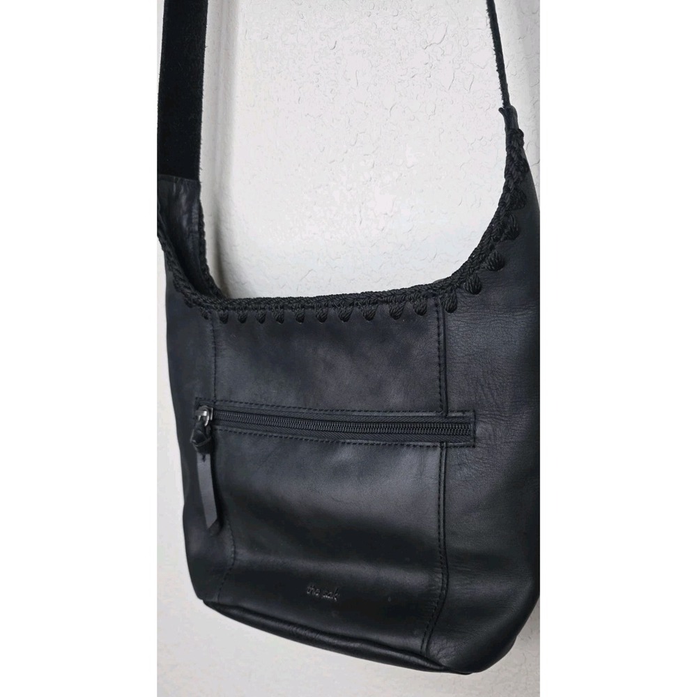 The Sak Leather Boho Crossbody Bag Tote Purse Fernwood Handbag Black